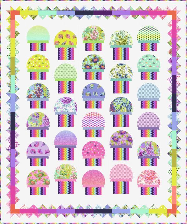 Tula Pink Floral Reef Jellyfishing Quilt Kit