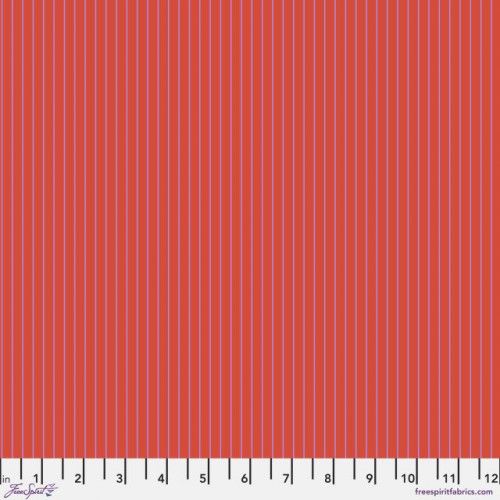 Tula Pink True Colours Tiny Stripes - Wildfire