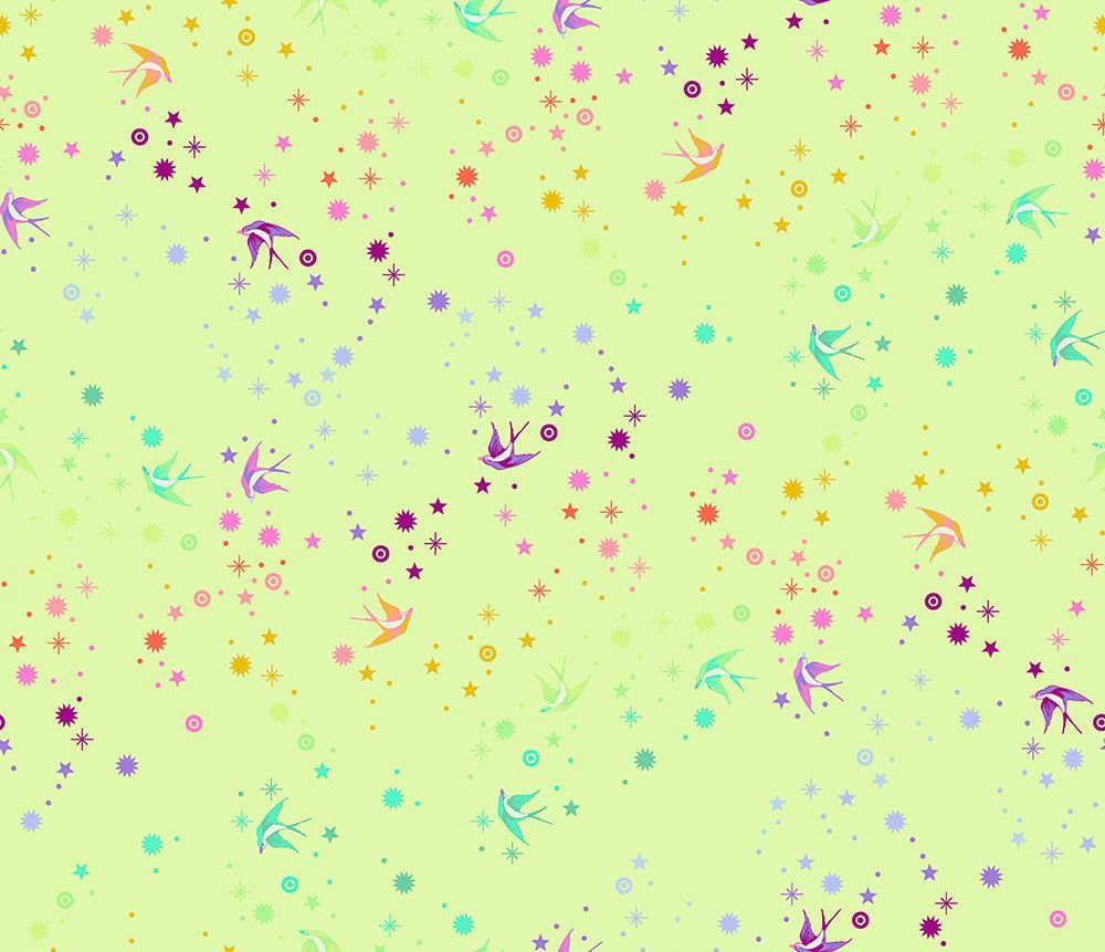 Tula Pink True Colours Fairy Dust - Lime