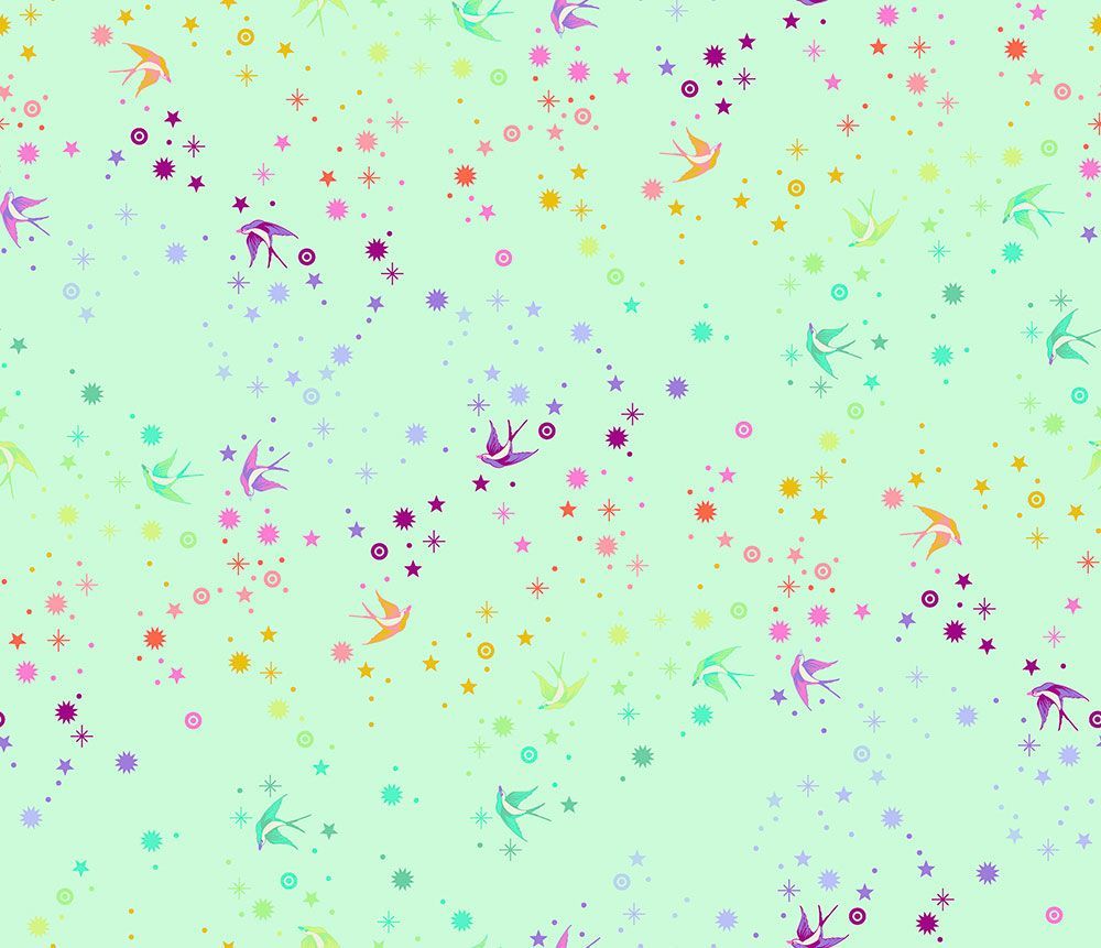 Tula Pink True Colours Fairy Dust - Mint