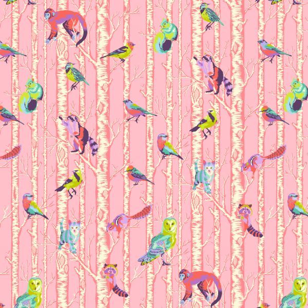 Tula Pink Full Moon Forest II Family Tree - Honey