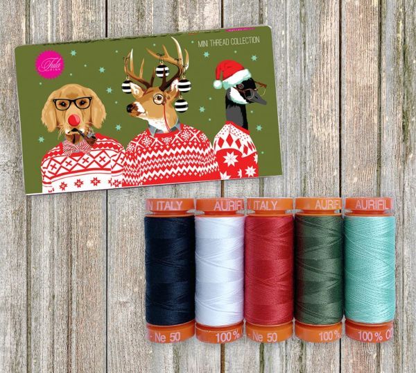 Tula Pink x Aurifil "Holiday Homies" Thread Collection