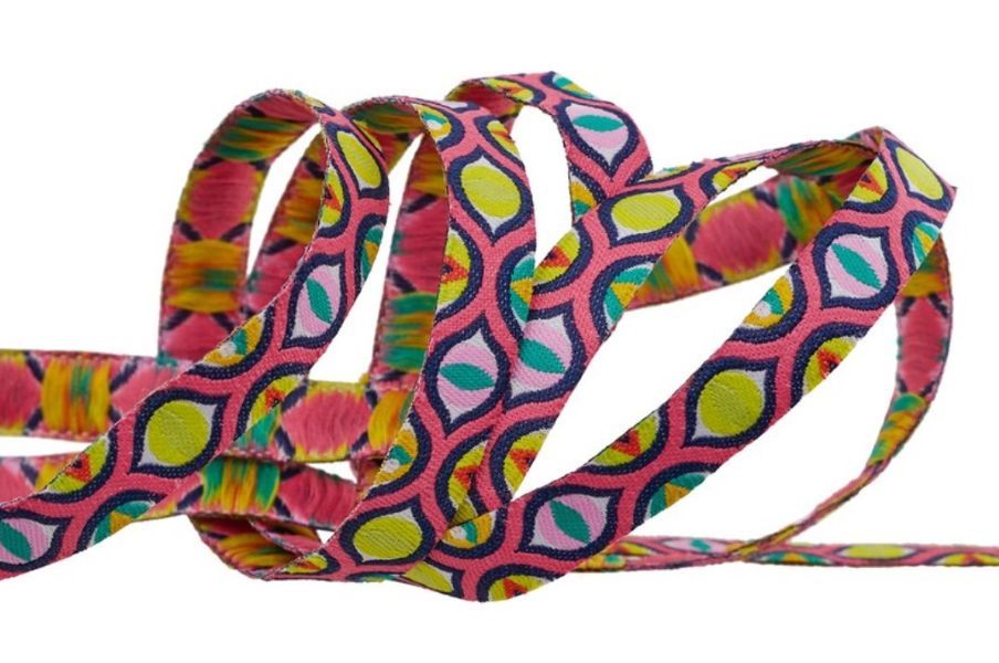 Renaissance Ribbon Tula Pink Tabby Road Deja Vu - Cat Eyes Ribbon 3/8" Width