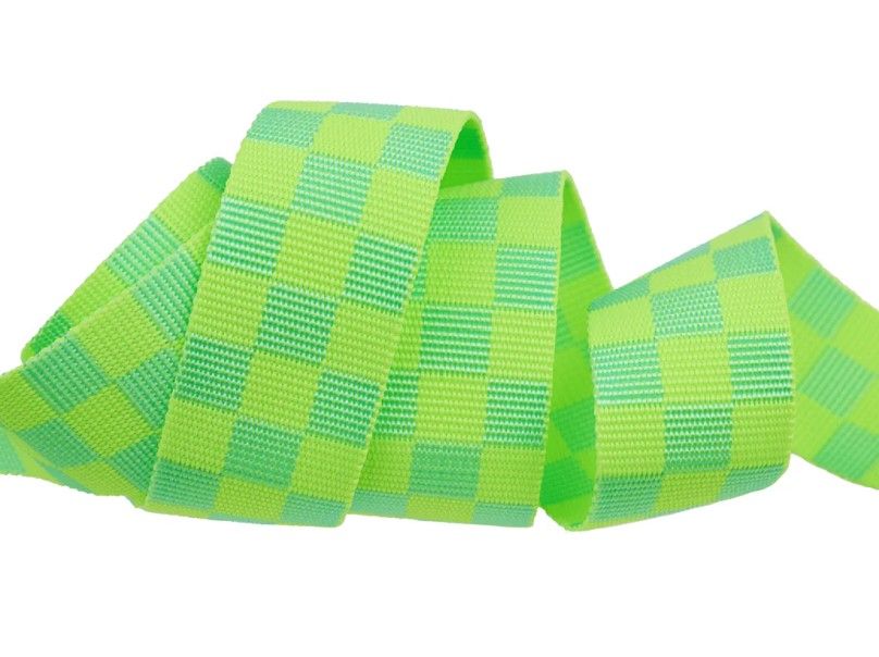 Renaissance Ribbon Tula Pink Untamed Check Please Moonbeam Webbing 1.5" Width
