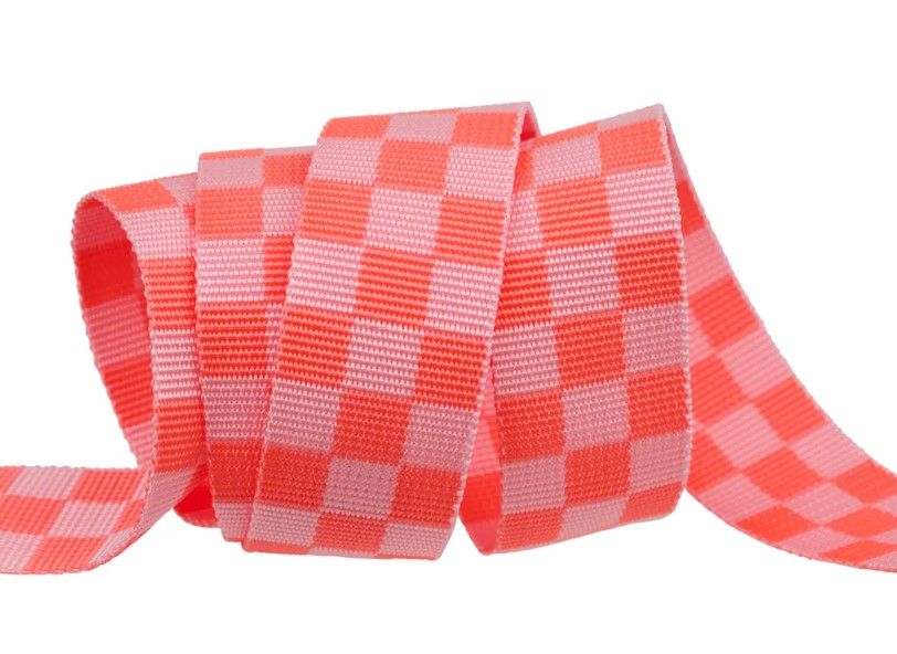 Renaissance Ribbon Tula Pink Untamed Check Please Lunar Webbing 1.5" Width