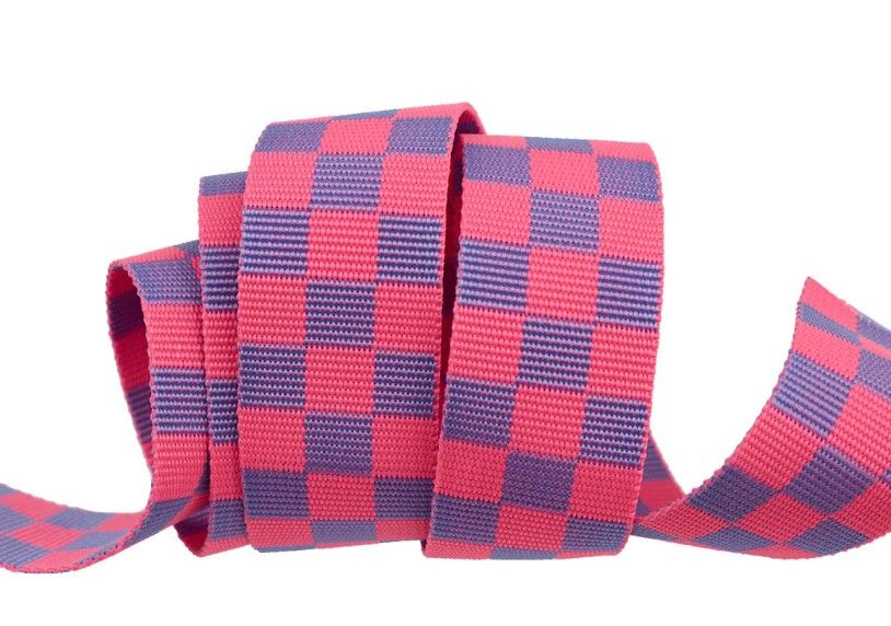 Renaissance Ribbon Tula Pink Untamed Check Please Nova Webbing 1.5" Width
