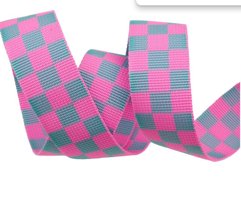 Renaissance Ribbon Tula Pink Untamed Check Please Cosmic Webbing 1.5" Width