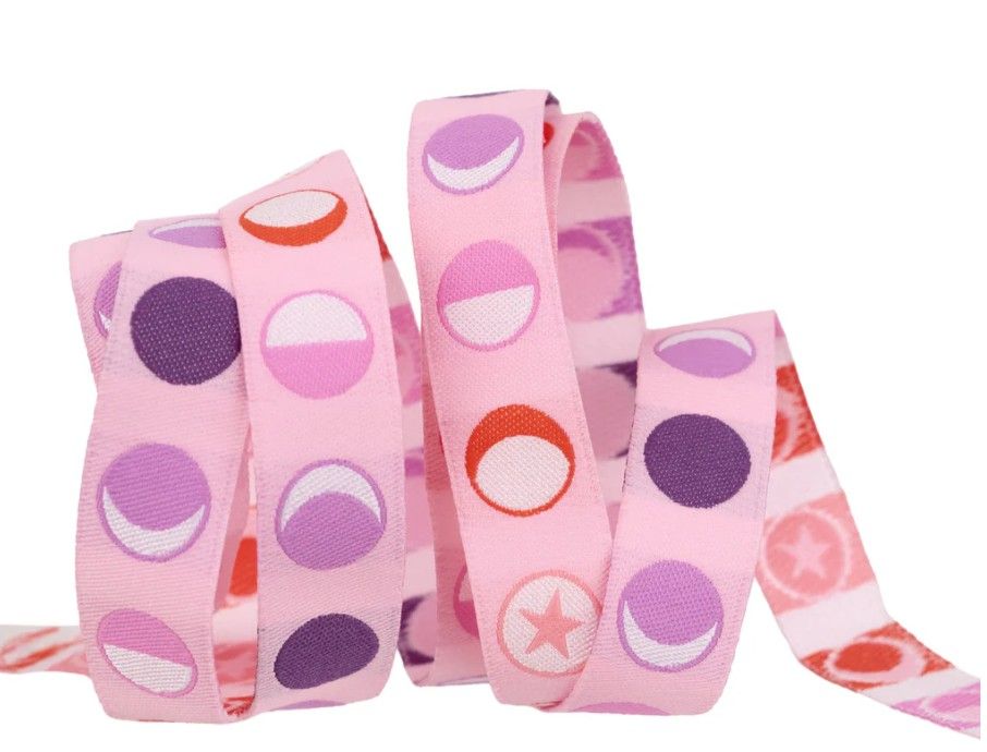 Renaissance Ribbon Tula Pink Full Moon Forest II Phases Honey Ribbon 5/8" Width