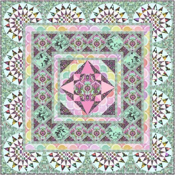 Tula Pink Prince Charming Deja Vu Amphibian Majesty Quilt Kit - PRE ORDER