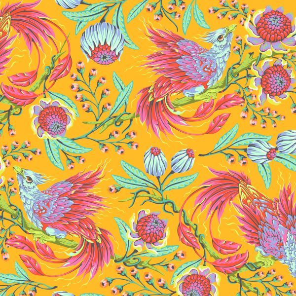 Tula Pink Legendary Hot Wings - Dandelion - PRE ORDER