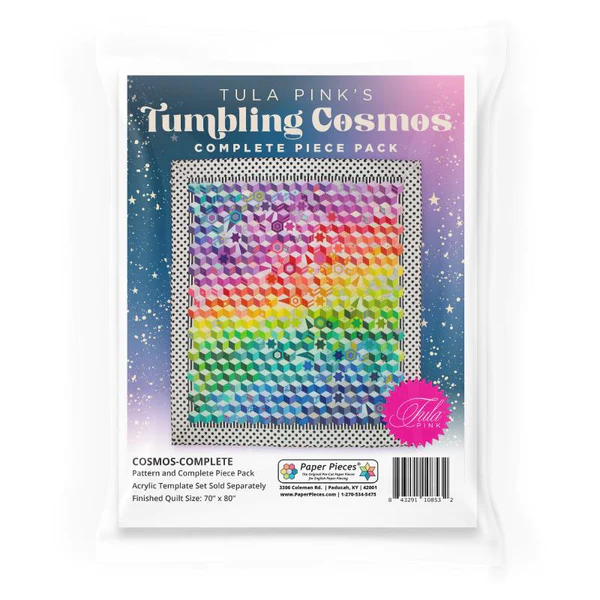 Tula Pink Tumbling Cosmos - EPP Quilt Pattern & Paper Pieces