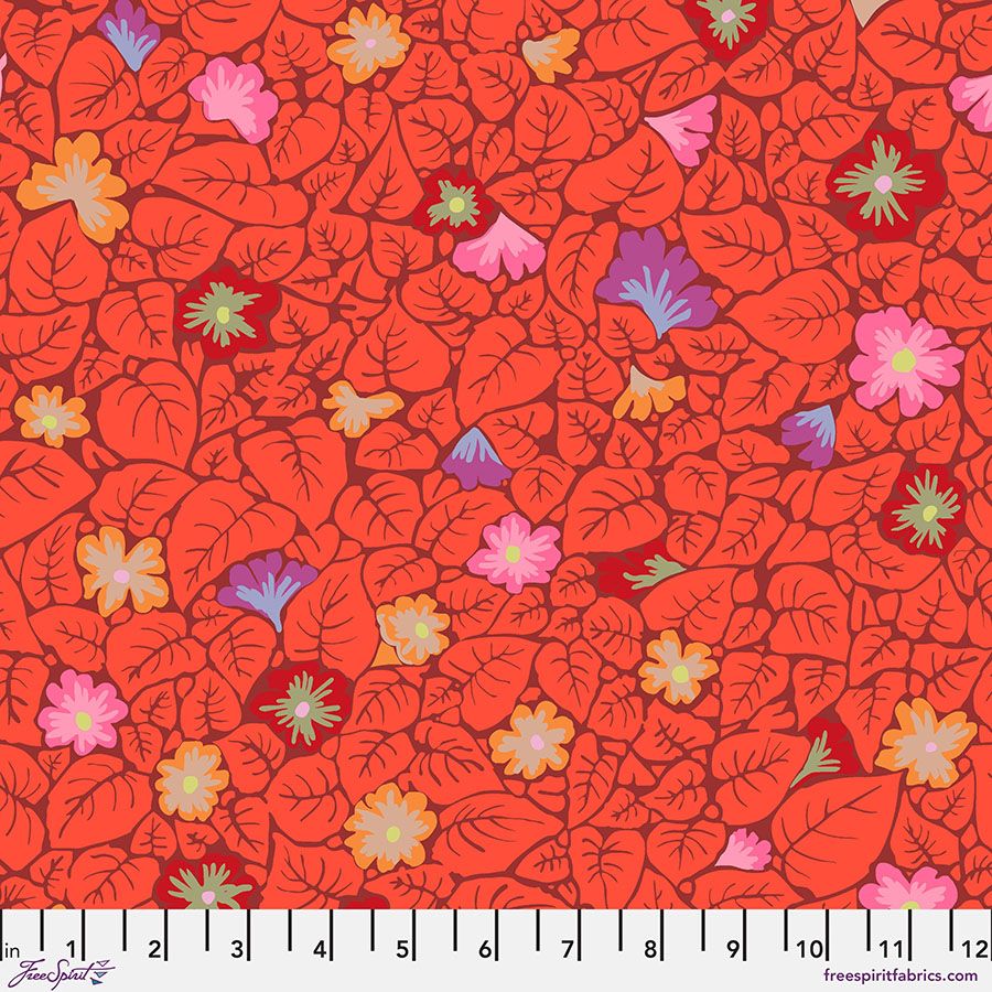 Kaffe Fassett Leaves - Red