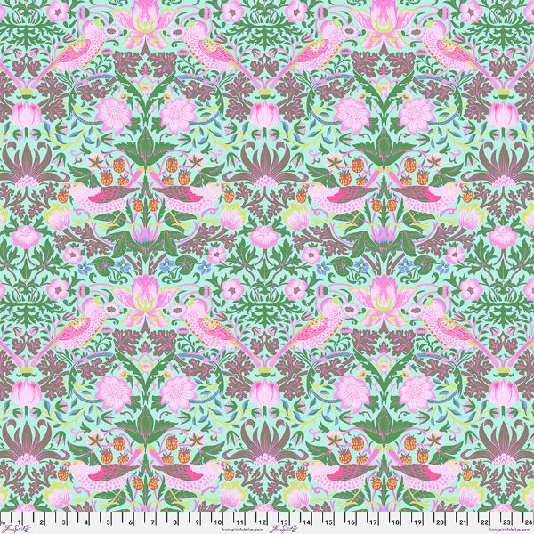 Kaffe Fassett x Morris & Co Strawberry Thief - Aqua
