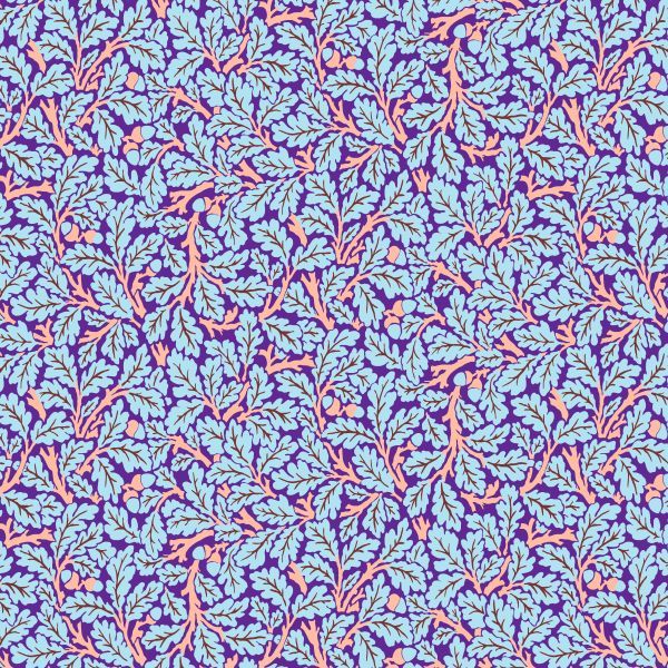 Kaffe Fassett x Morris & Co Oak - Purple