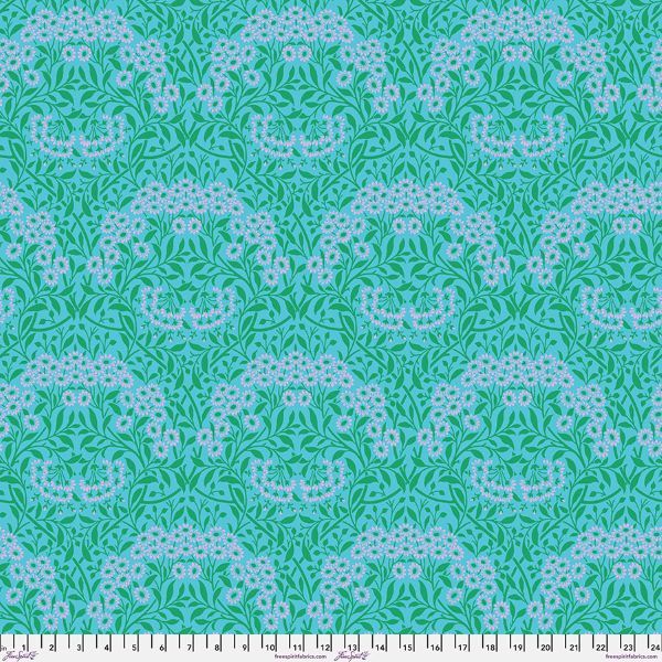 Kaffe Fassett x Morris & Co Michaelmas Daisy - Aqua