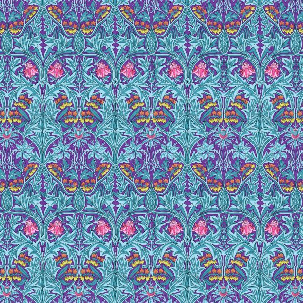 Kaffe Fassett x Morris & Co Bluebell  - Purple