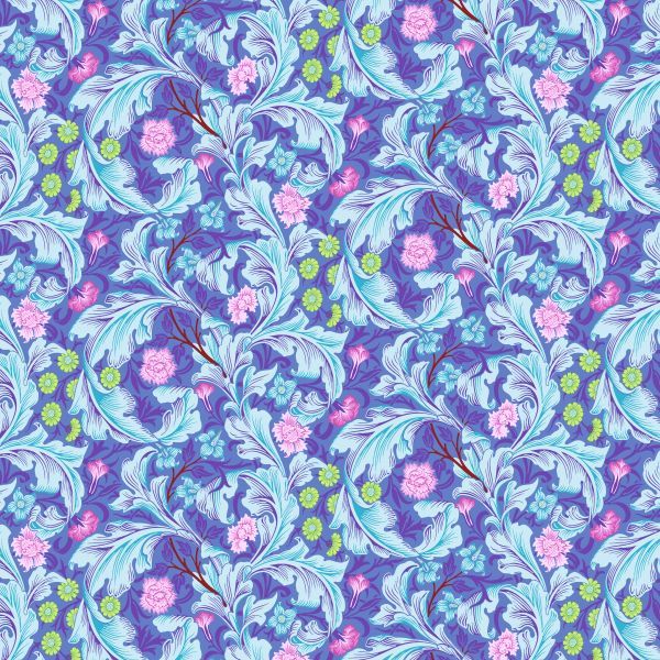Kaffe Fassett x Morris & Co Leicester 108" Extra Wide Backing - Cobalt