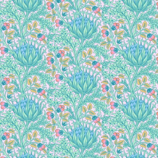 Kaffe Fassett x Morris & Co Artichoke 108" Extra Wide Backing - Lavender