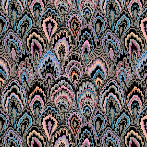 Kaffe Fassett Marble Scallops - Black
