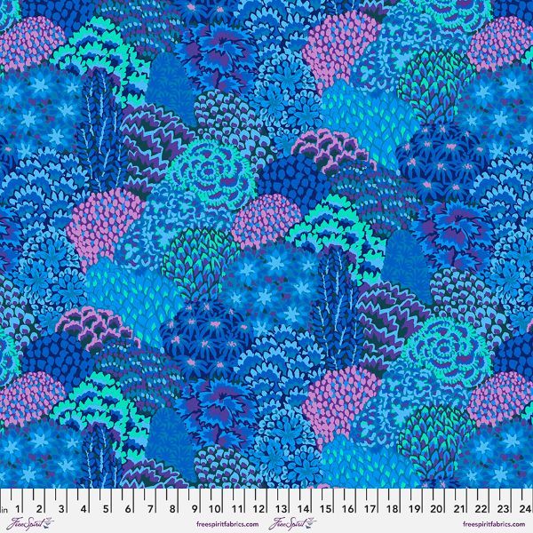Kaffe Fassett Large Oriental Trees - Blue