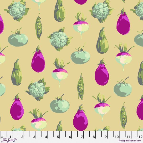 Martha Negley Garden Veggies Dot -Gold