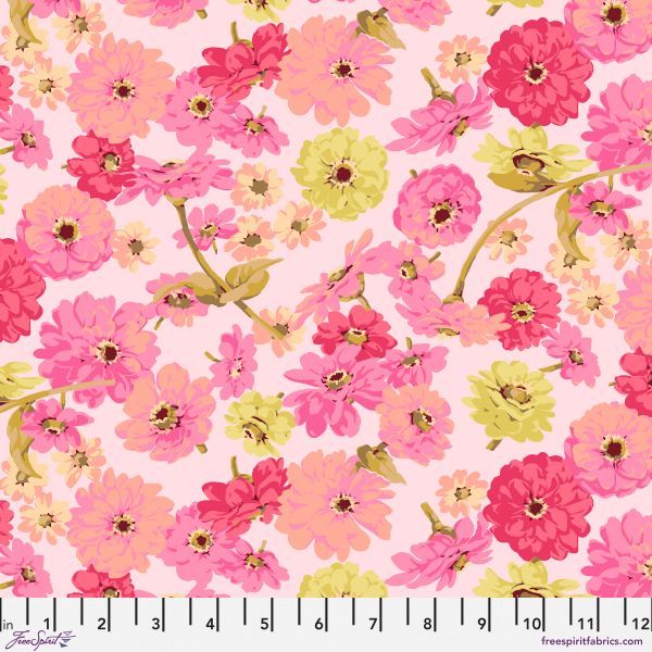 Martha Negley Garden Zinnia Toss -Pink