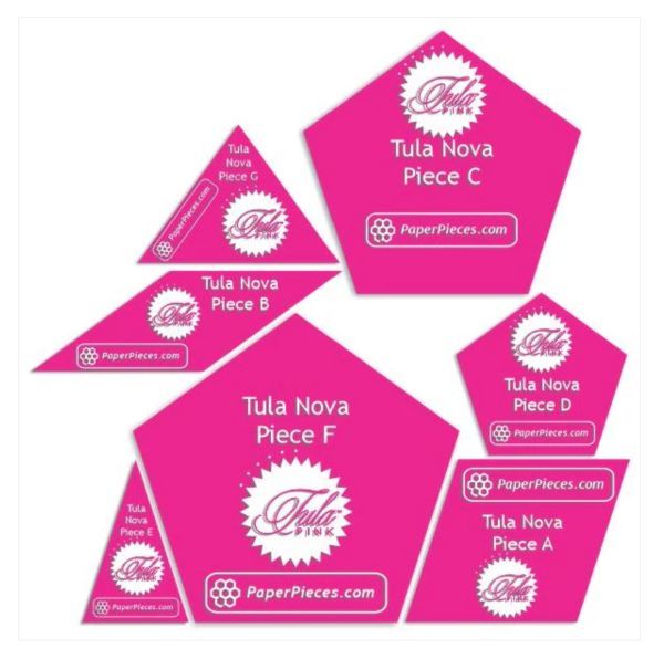 PRE ORDER - Tula Pink Nova / Supernova 7 Piece Acrylic Fabric Cutting Templates with NO Seam Allowance w