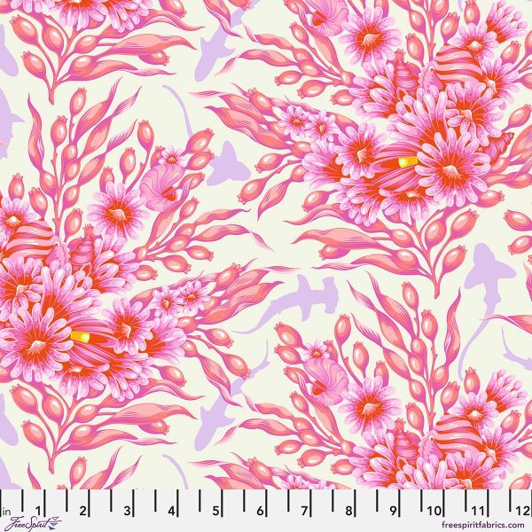 Tula Pink Floral Reef Shadow Sharks - Delphine