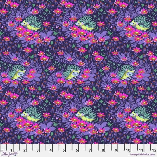 Tula Pink Tiny Beasts Who's Your Dandy - Glimmer
