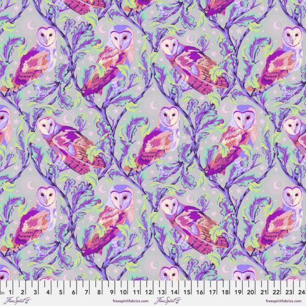 Tula Pink Moon Garden Night Owl - Dusk