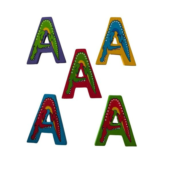 Lanka Kade Wooden Animal Letter - A