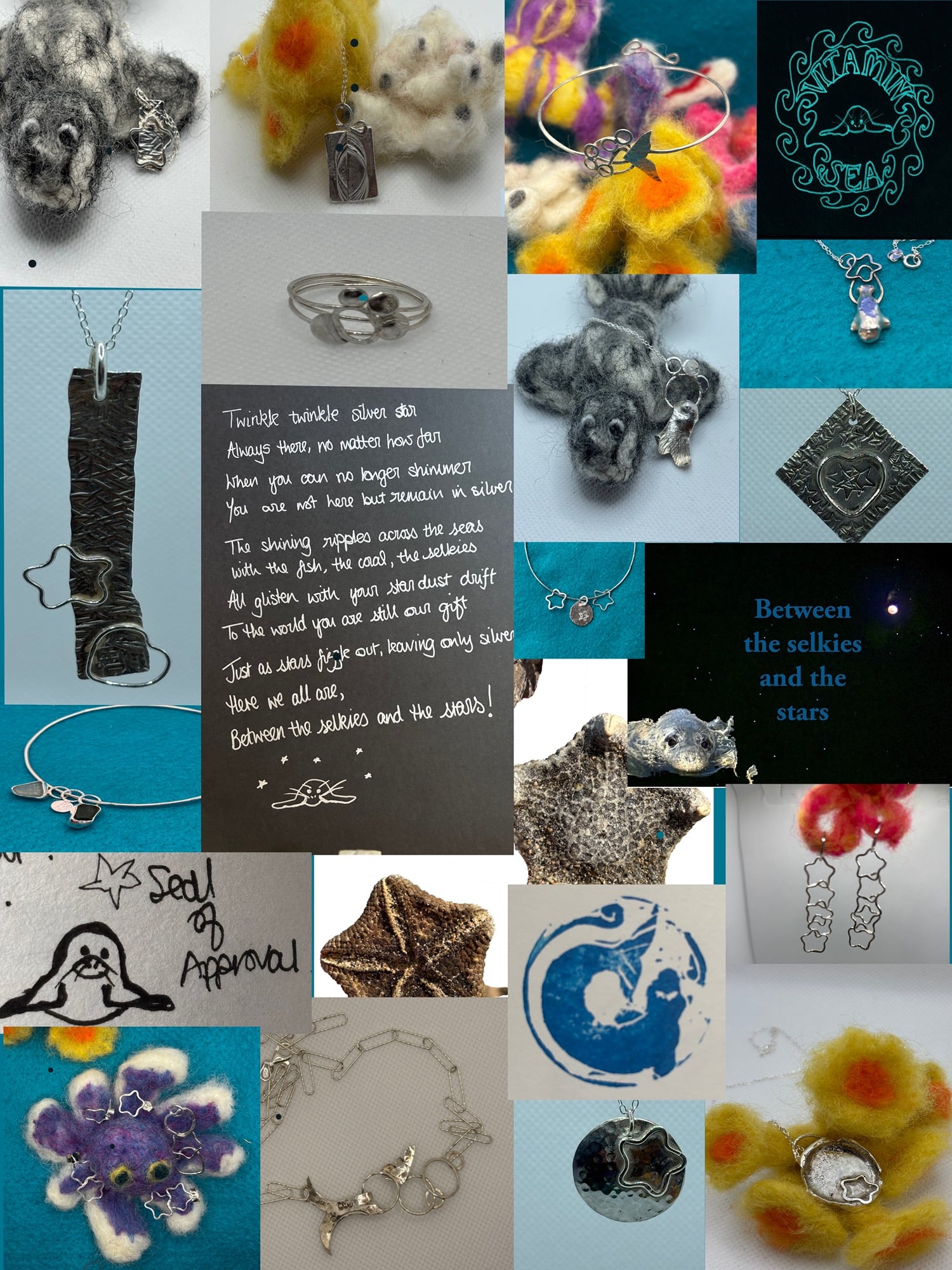 A collage of jewellery pieces