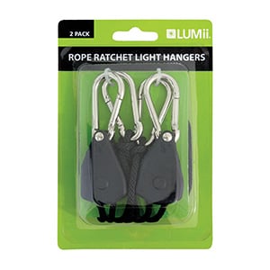 Lumii Rope Ratchet Light Hanger Grow Light Suspension Cable - pack of 2