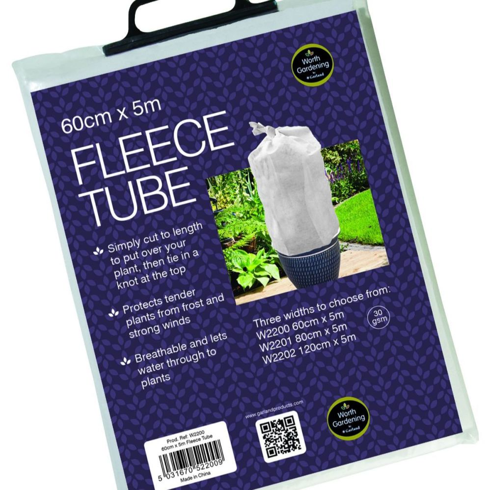 Garland Fleece Tube Plant Frost Protection Fabric Cover 60cm x 5m