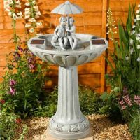 Smart Solar Umbrella Garden Fountain Water Feature