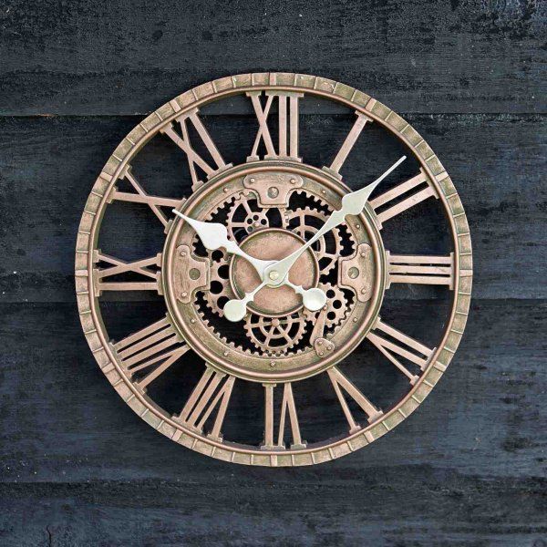 Smart Garden Newby Mechanical Garden Wall Clock - Bronze 12''