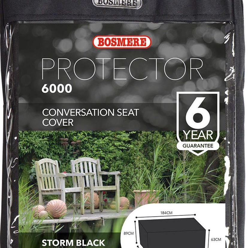 Bosmere Conversation Companion Seat Cover - Polyester Black D620