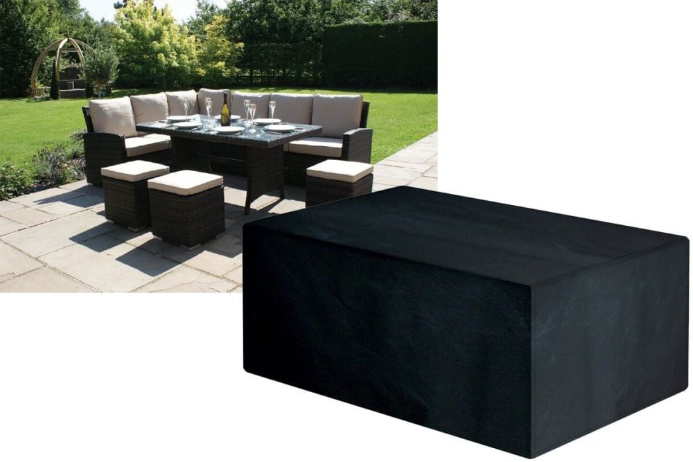Garland Rattan Small Casual Dining Set Cover - Polyester Black W1644