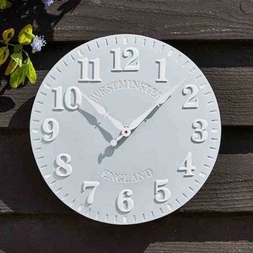 Smart Garden Westminster Garden Wall Clock - Duck Egg 12''