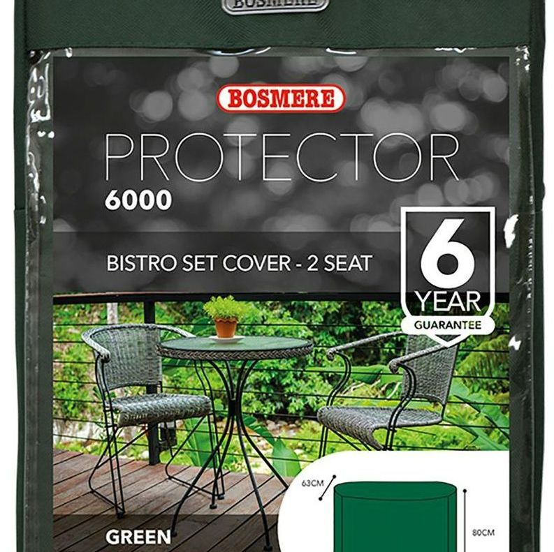 Bosmere Bistro Cafe Set Polyester Cover - 2 Seat Green C511