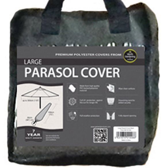 Garland Premium Large Parasol Umbrella Cover - Black Polyester W1448 