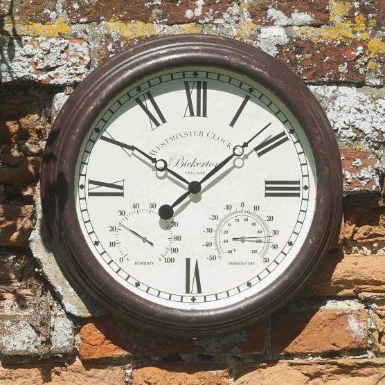 Smart Garden Bickerton Garden Wall Clock & Thermometer 15''
