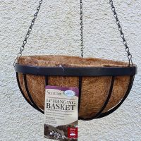Smart Garden Saxon Metal Hanging Basket with Liner 14''