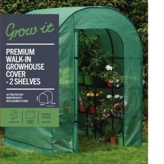 Gardman Grow it Premium Walk-in Growhouse 2 Shelves Replacement Cover