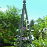 Smart Garden Woodland Wooden Garden Obelisk - Slate 1.5m