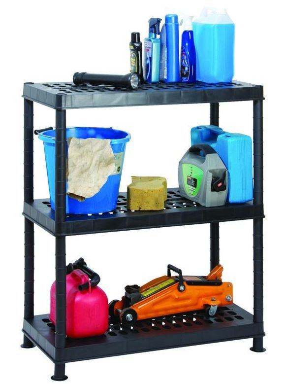 Garland 3 Tier Self Assembly Ventilated Plastic Storage Shelving 