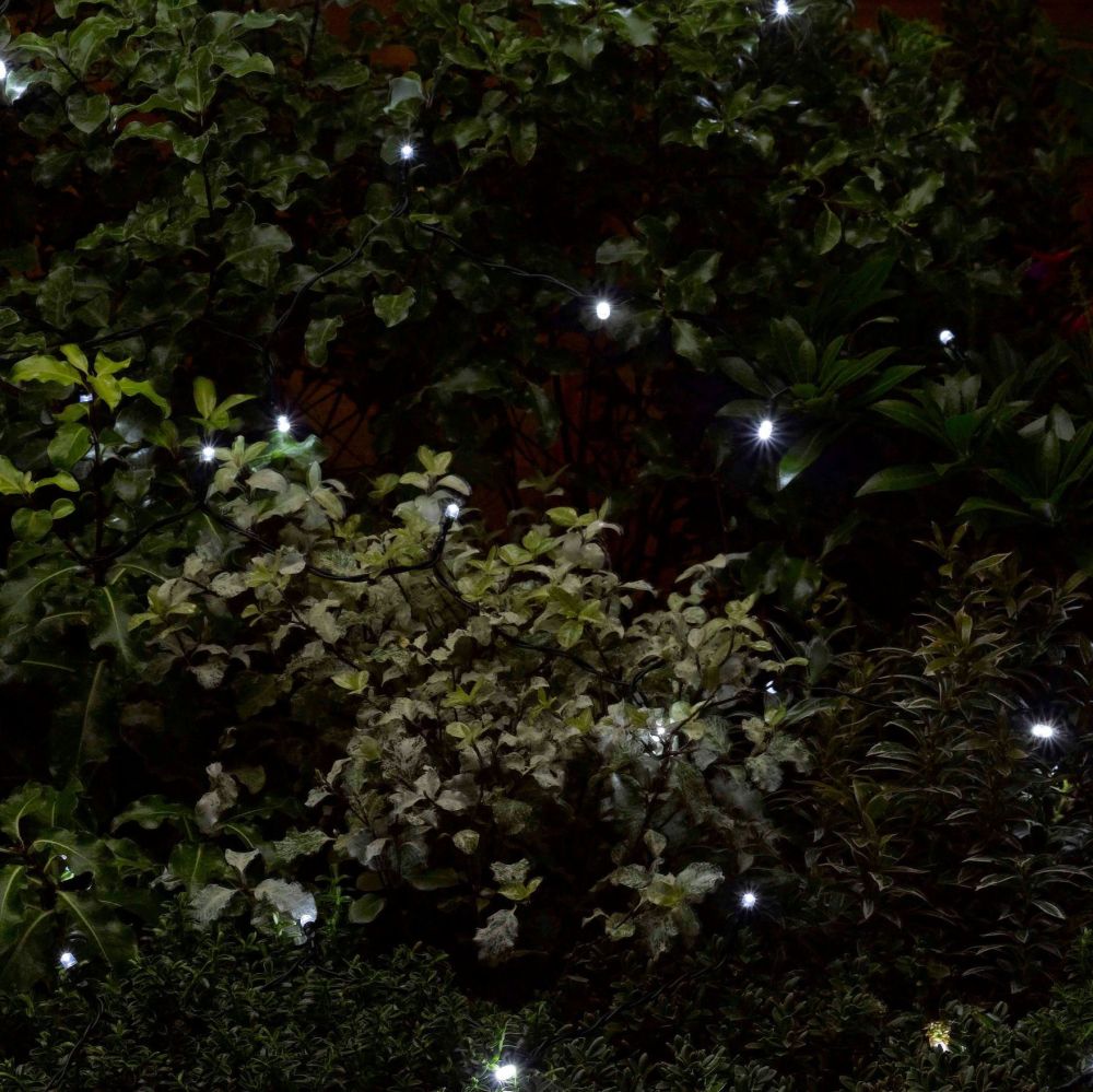 Smart Solar Garden Patio Decorative x50 White LED String Lights