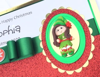 Personalised Christmas girl keepsake card