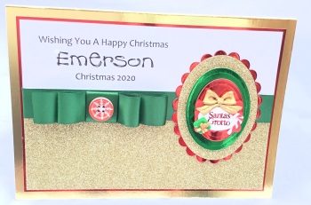 Personalised gift  Christmas keepsake card