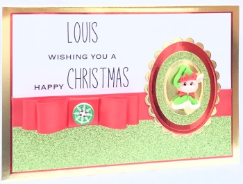 Personalised elf Christmas keepsake card